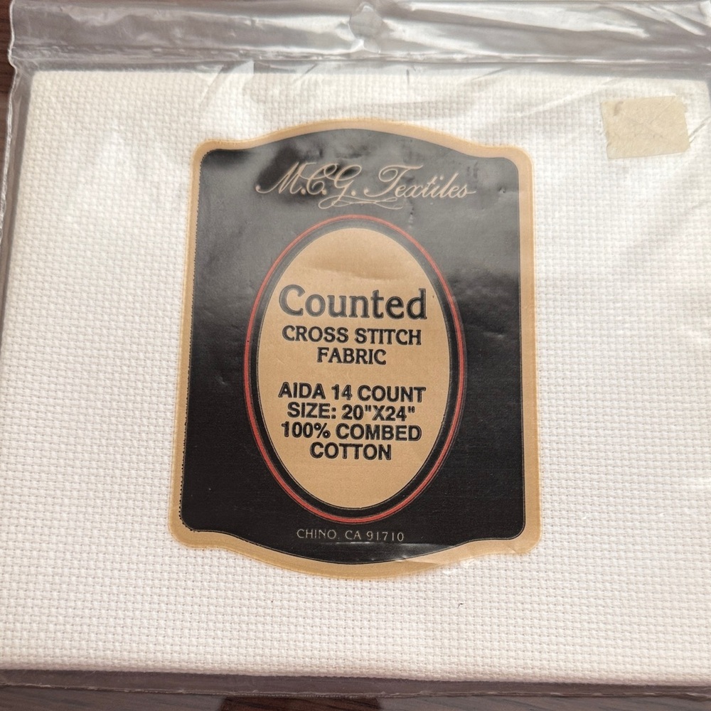 M.C.G. Textiles Counted Cross Stitch Aida 14 Count in White